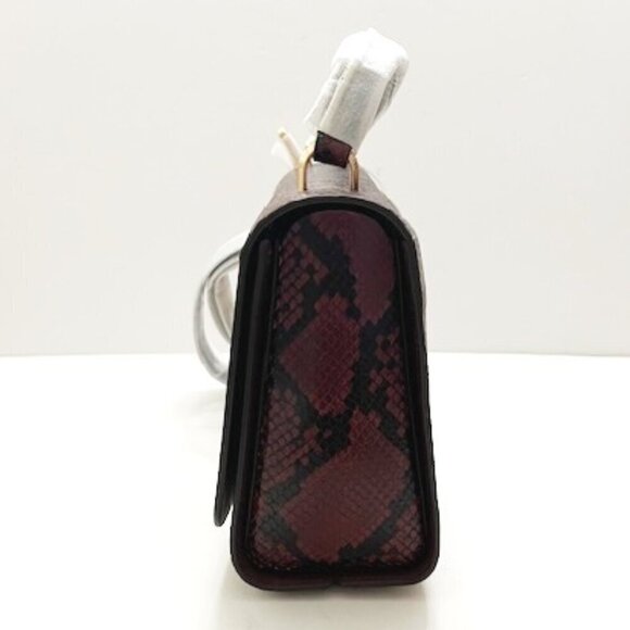 Kate Spade Nicola Snake-Embossed Twistlock Medium Top Handle Satchel Bag - Picture 3 of 7